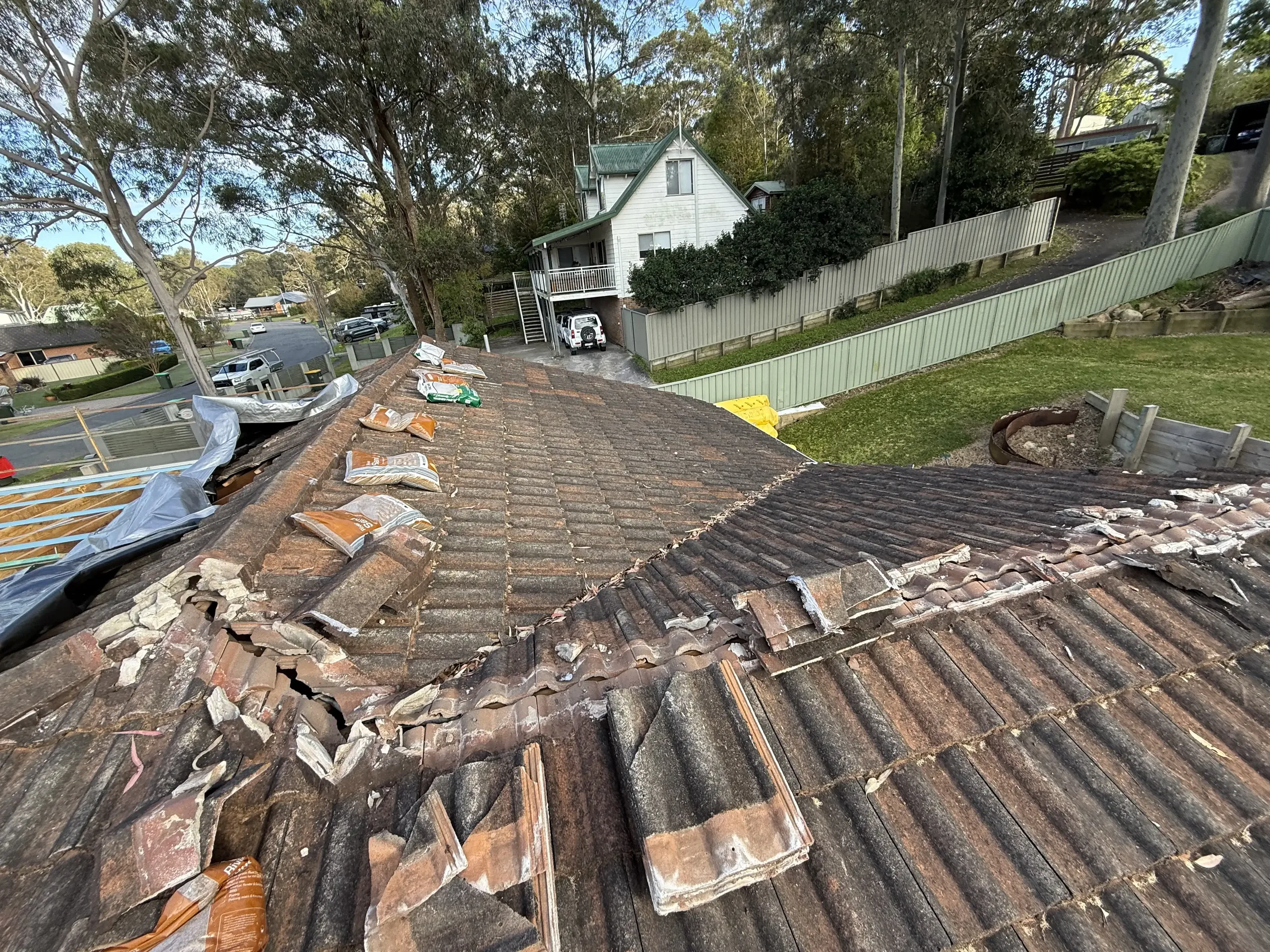 Before: the original roof
